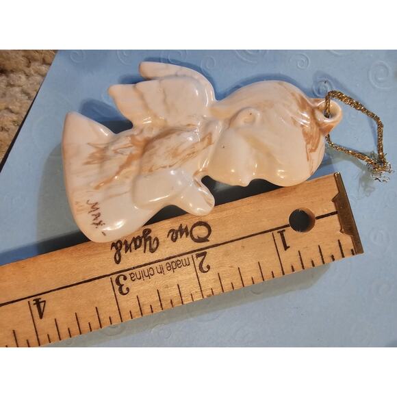 Tennessee Clay Praying Angel Ornament Private Studio Creation Artist Signed - Picture 4 of 4